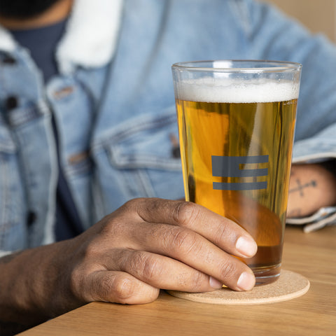 America Undefeated Flag Logo Pint Glass
