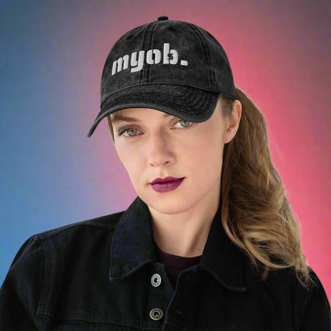 MYOB Distressed Vintage Cotton Twill Cap